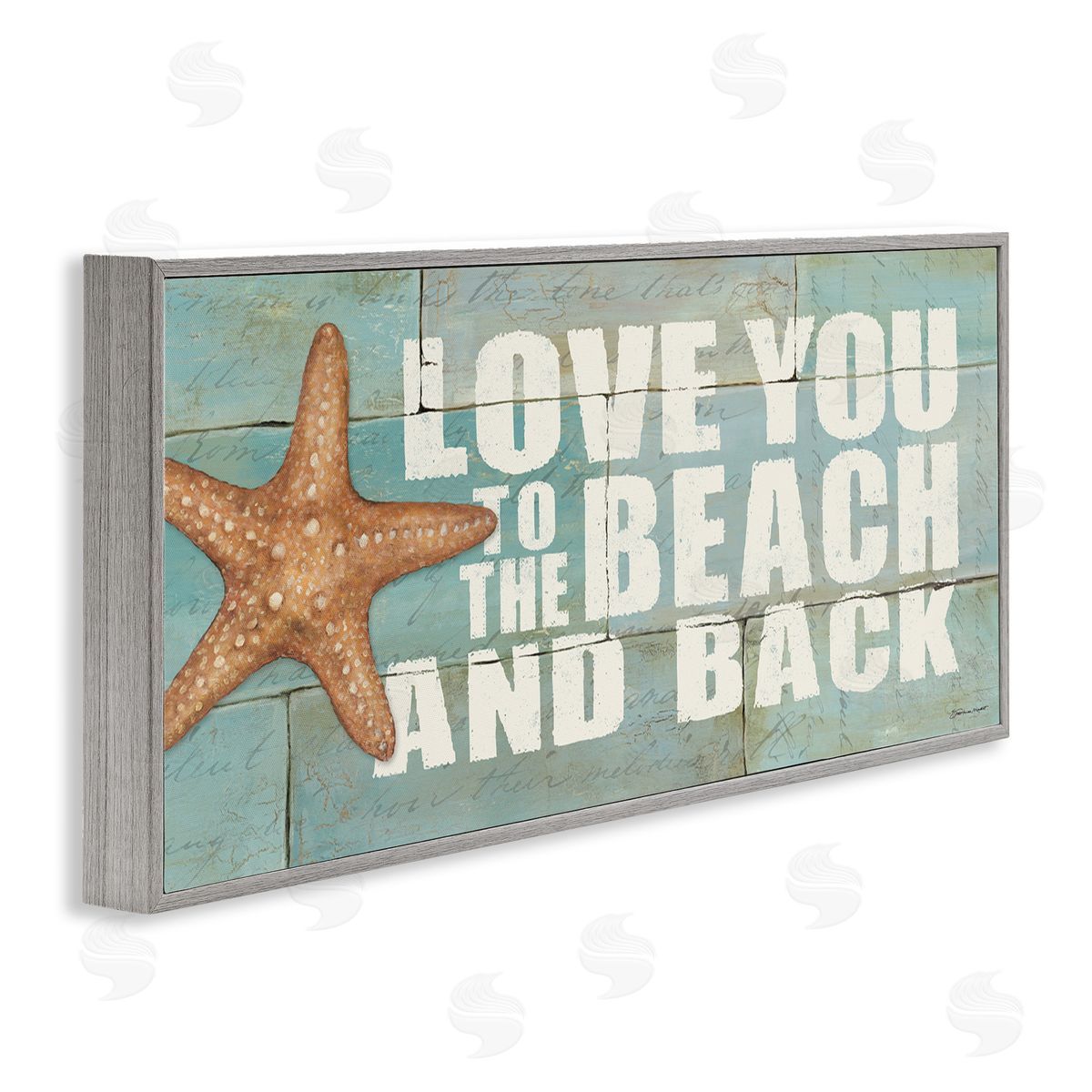 Beach & Back on Bricks Grey Frame Print Wall Art, Home Decor by Stephanie Workman Marrott