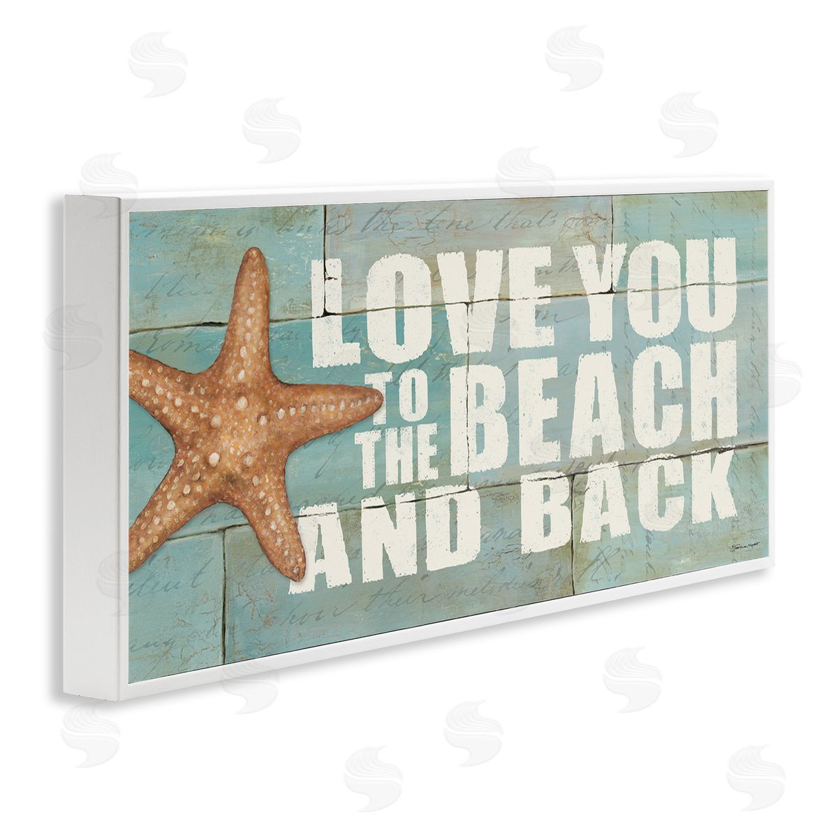 Beach & Back on Bricks White Frame Print Wall Art, Home Decor by Stephanie Workman Marrott