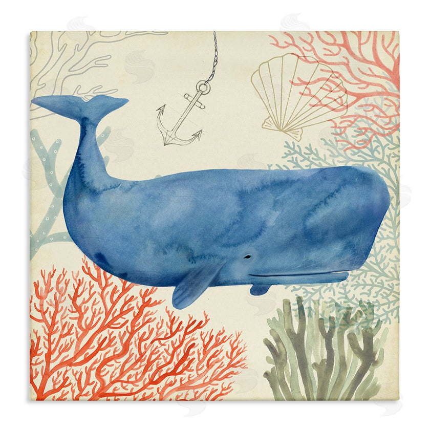 Victoria Borges | Underwater Whimsical Whale Watercolor