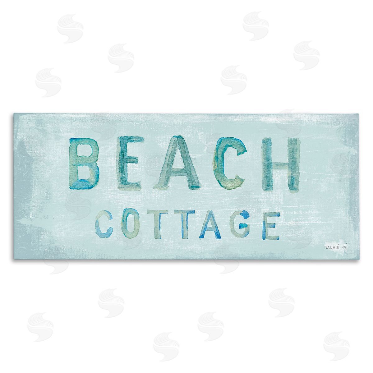 Rustic Beach Cottage Watercolor Canvas Wall Art, Home Decor by Danhui Nai