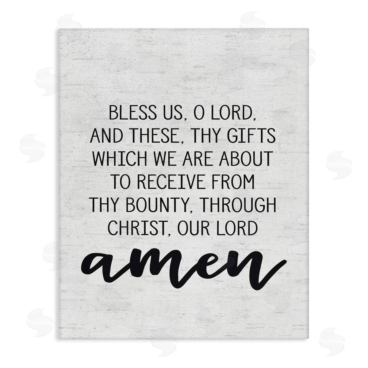Before Meal Religious Prayer Canvas Wall Art, Home Decor by Lettered and Lined