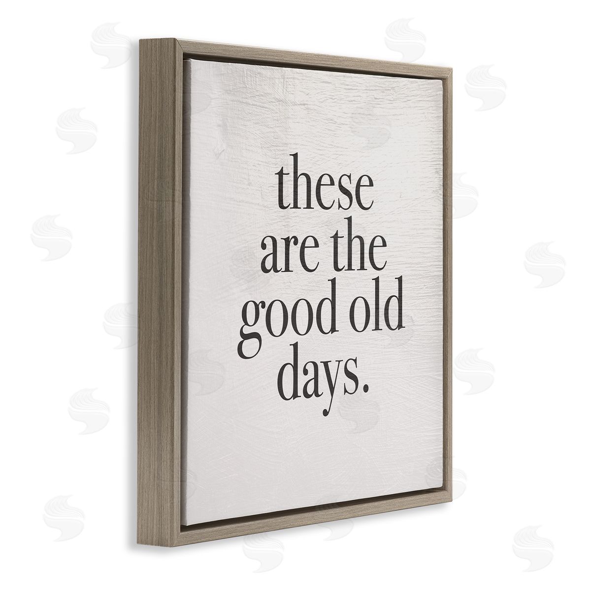 Good Old Days Family Design Brown Floating Frame Canvas Wall Art, Home Decor by Stupell Studio