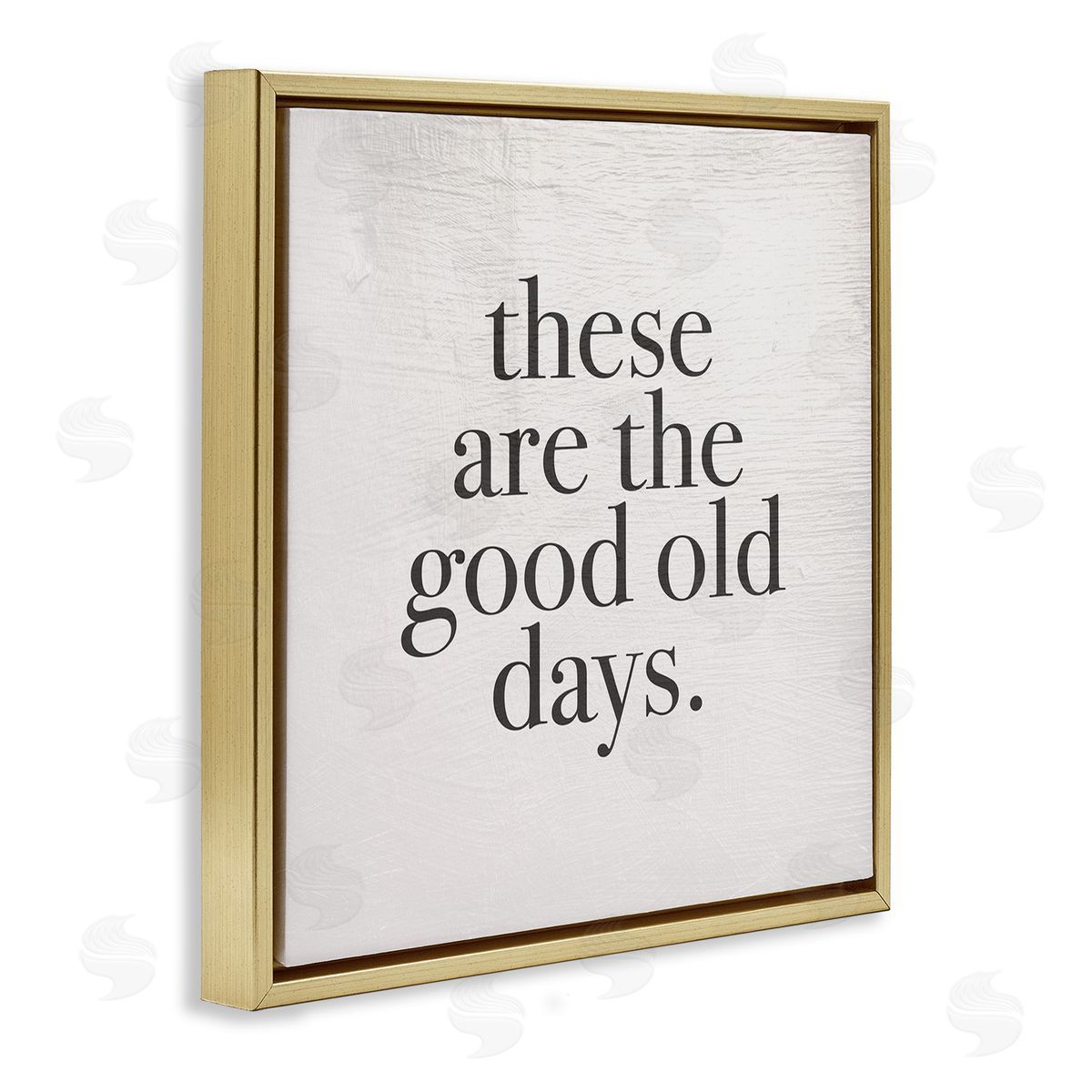 Good Old Days Family Design Gold Floating Frame Canvas Wall Art, Home Decor by Stupell Studio