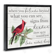 Stupell Studio | Love Never Dies Inspirational Cardinal