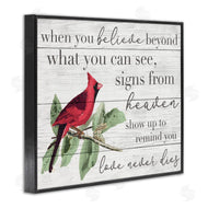 Stupell Studio | Love Never Dies Inspirational Cardinal