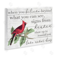 Stupell Studio | Love Never Dies Inspirational Cardinal