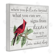 Stupell Studio | Love Never Dies Inspirational Cardinal