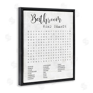 Stupell Studio | Bathroom Word Search Family Fun
