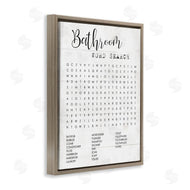 Stupell Studio | Bathroom Word Search Family Fun