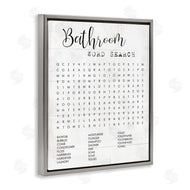 Stupell Studio | Bathroom Word Search Family Fun