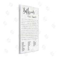 Stupell Studio | Bathroom Word Search Family Fun