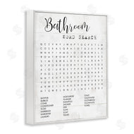 Stupell Studio | Bathroom Word Search Family Fun