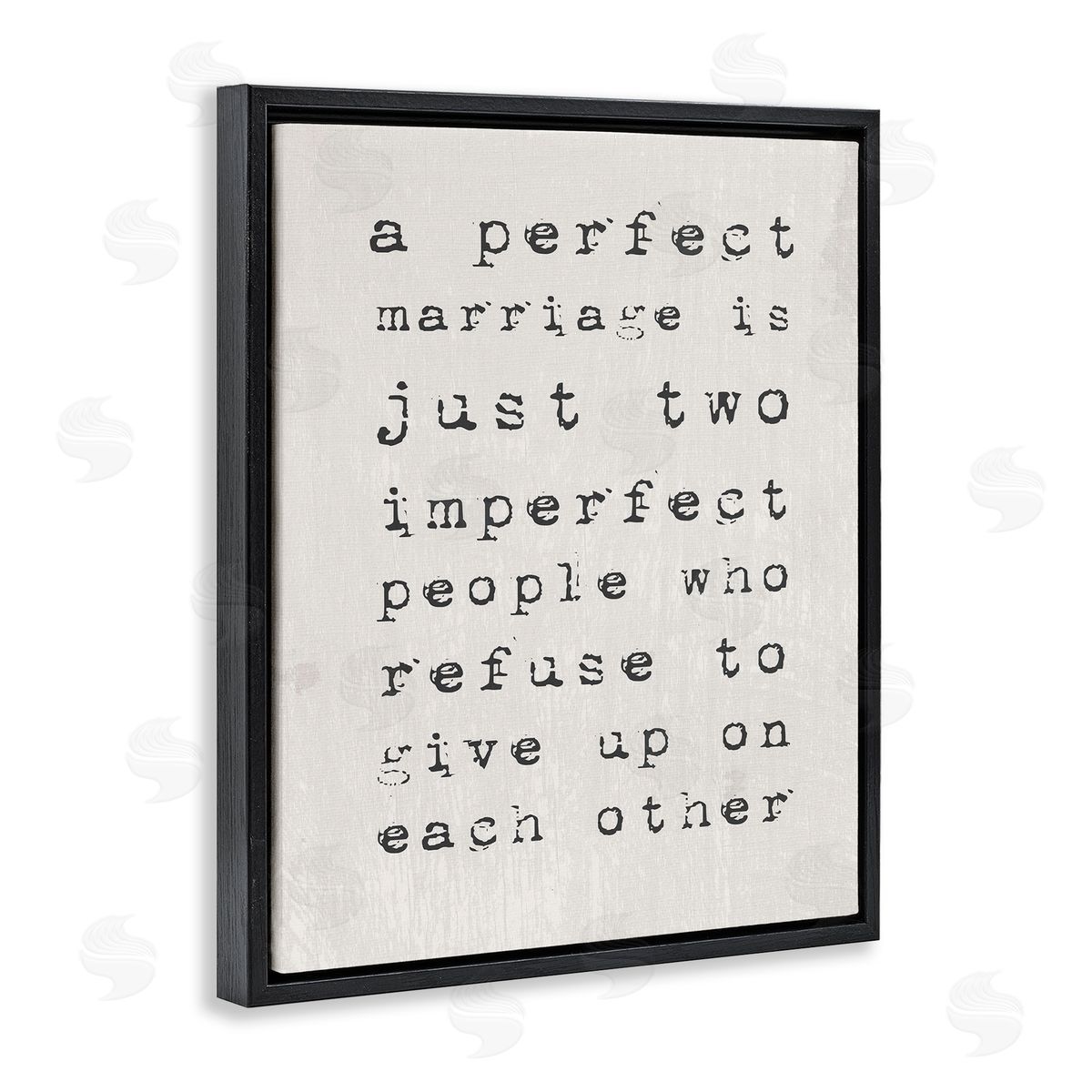 A Perfect Marriage Inspirational Black Floating Frame Canvas Wall Art, Home Decor by Stupell Studio