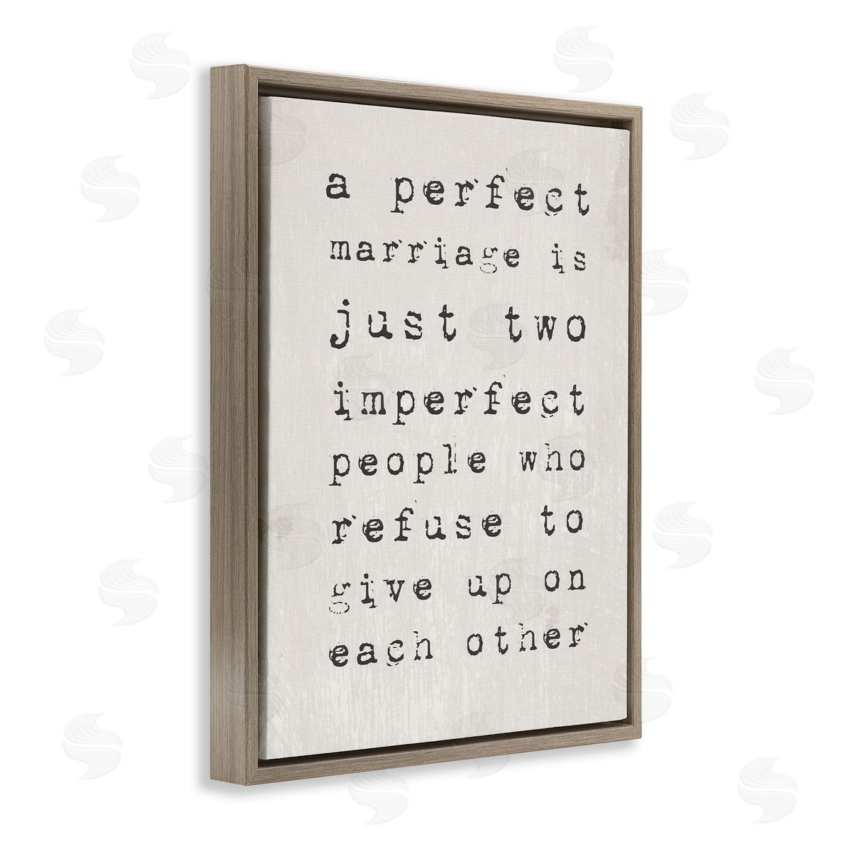 A Perfect Marriage Inspirational Brown Floating Frame Canvas Wall Art, Home Decor by Stupell Studio