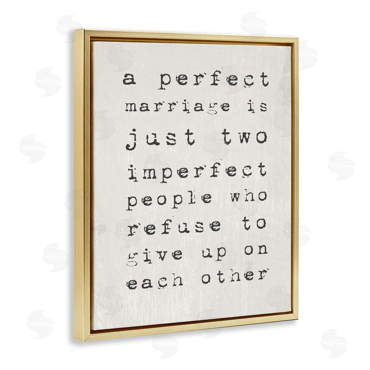 A Perfect Marriage Inspirational Gold Floating Frame Canvas Wall Art, Home Decor by Stupell Studio