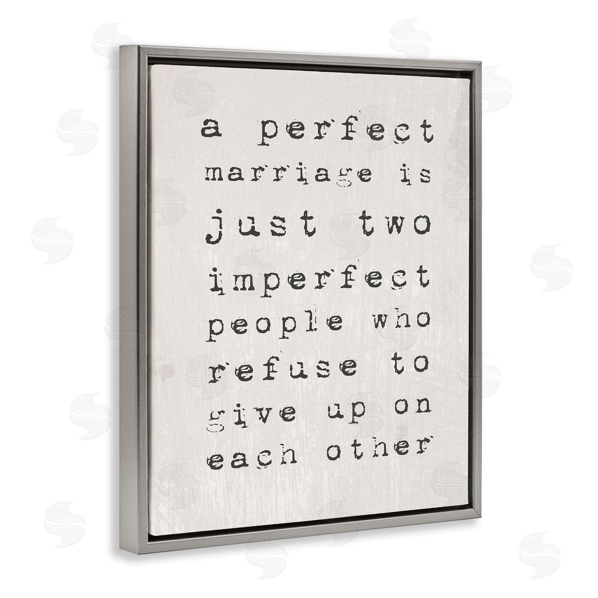 A Perfect Marriage Inspirational Grey Floating Frame Canvas Wall Art, Home Decor by Stupell Studio