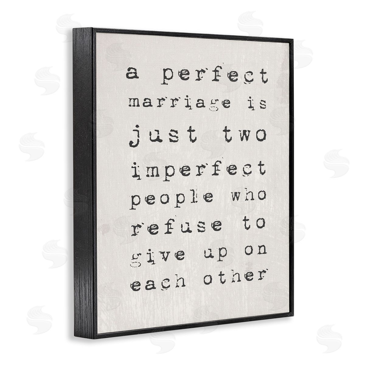 A Perfect Marriage Inspirational Black Frame Print Wall Art, Home Decor by Stupell Studio