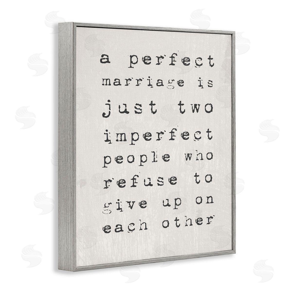 A Perfect Marriage Inspirational Grey Frame Print Wall Art, Home Decor by Stupell Studio