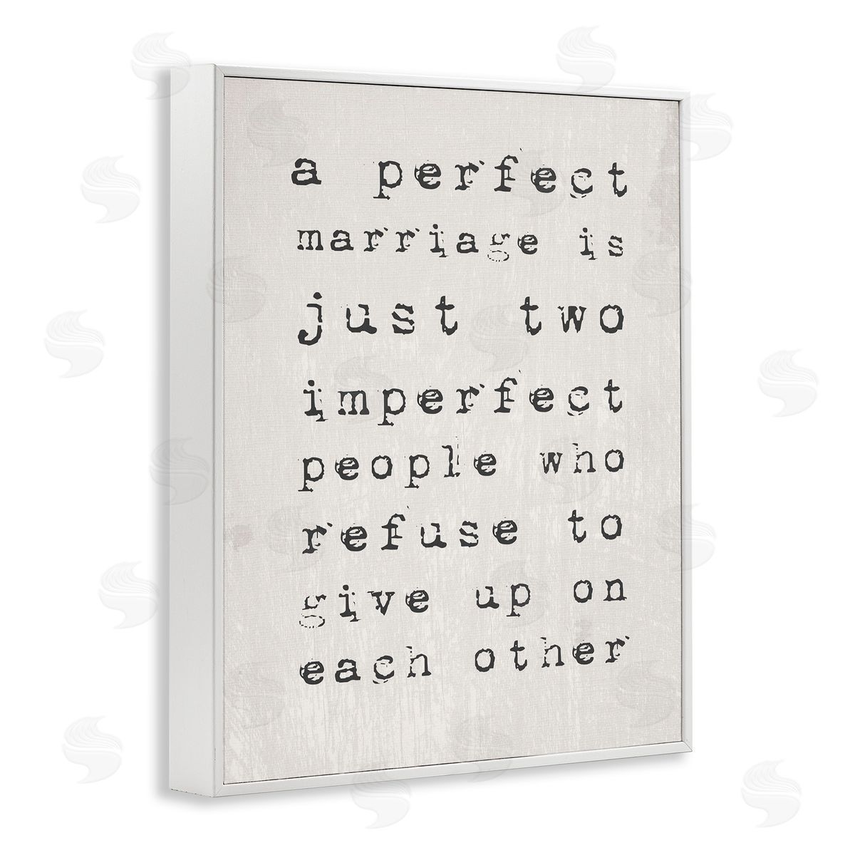 A Perfect Marriage Inspirational White Frame Print Wall Art, Home Decor by Stupell Studio