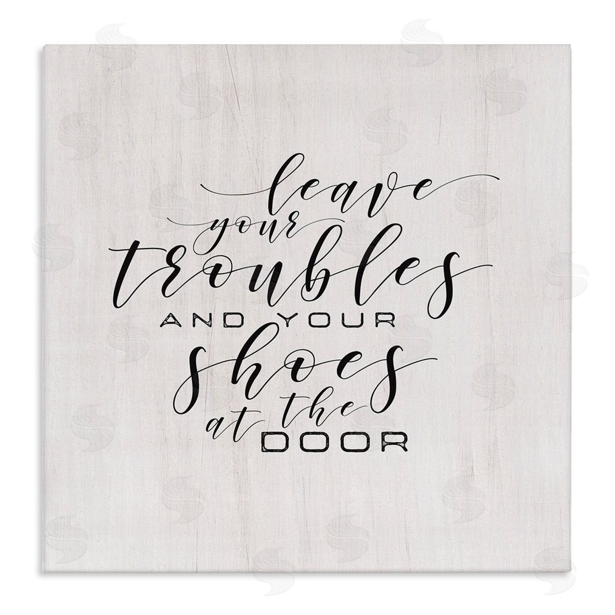 Troubles & Shoes at Door Canvas Wall Art, Home Decor by Tammy Apple