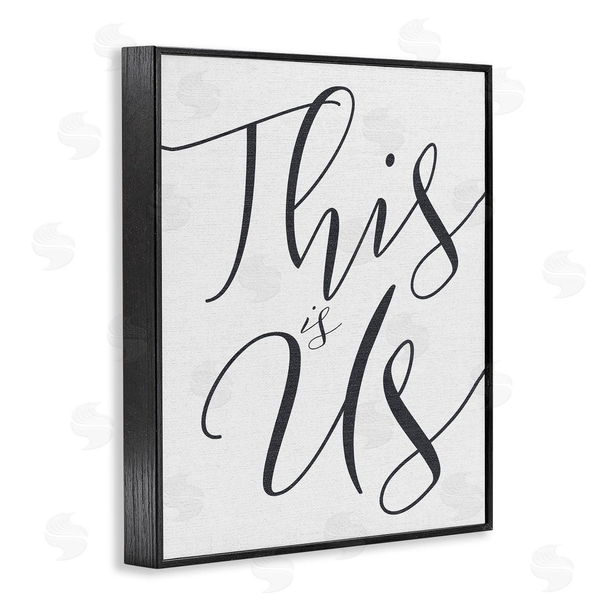 This Is Us Typography Black Frame Print Wall Art, Home Decor by Stupell Studio