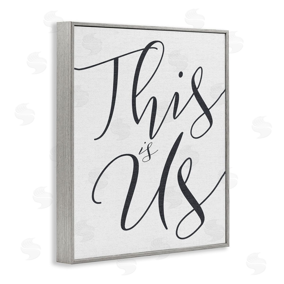 This Is Us Typography Grey Frame Print Wall Art, Home Decor by Stupell Studio