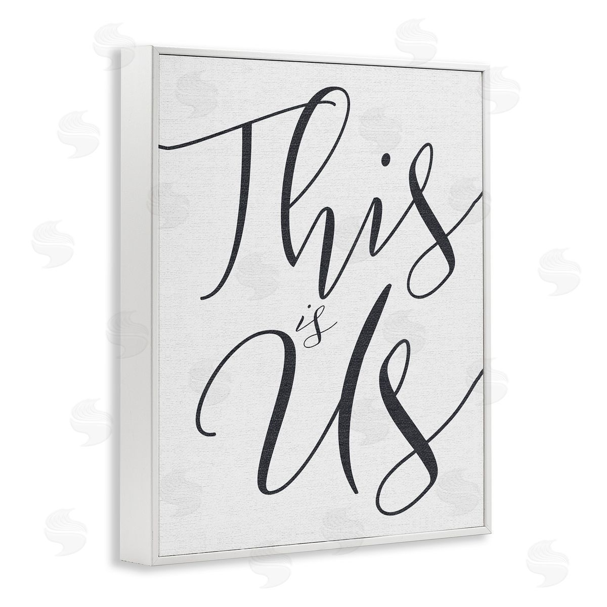 This Is Us Typography White Frame Print Wall Art, Home Decor by Stupell Studio