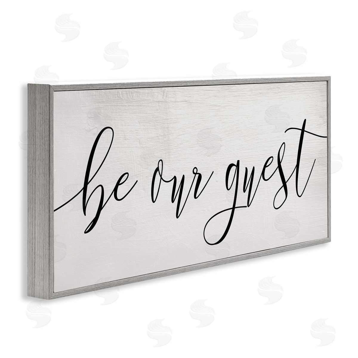 Be Our Guest Script Grey Frame Print Wall Art, Home Decor by Stupell Studio