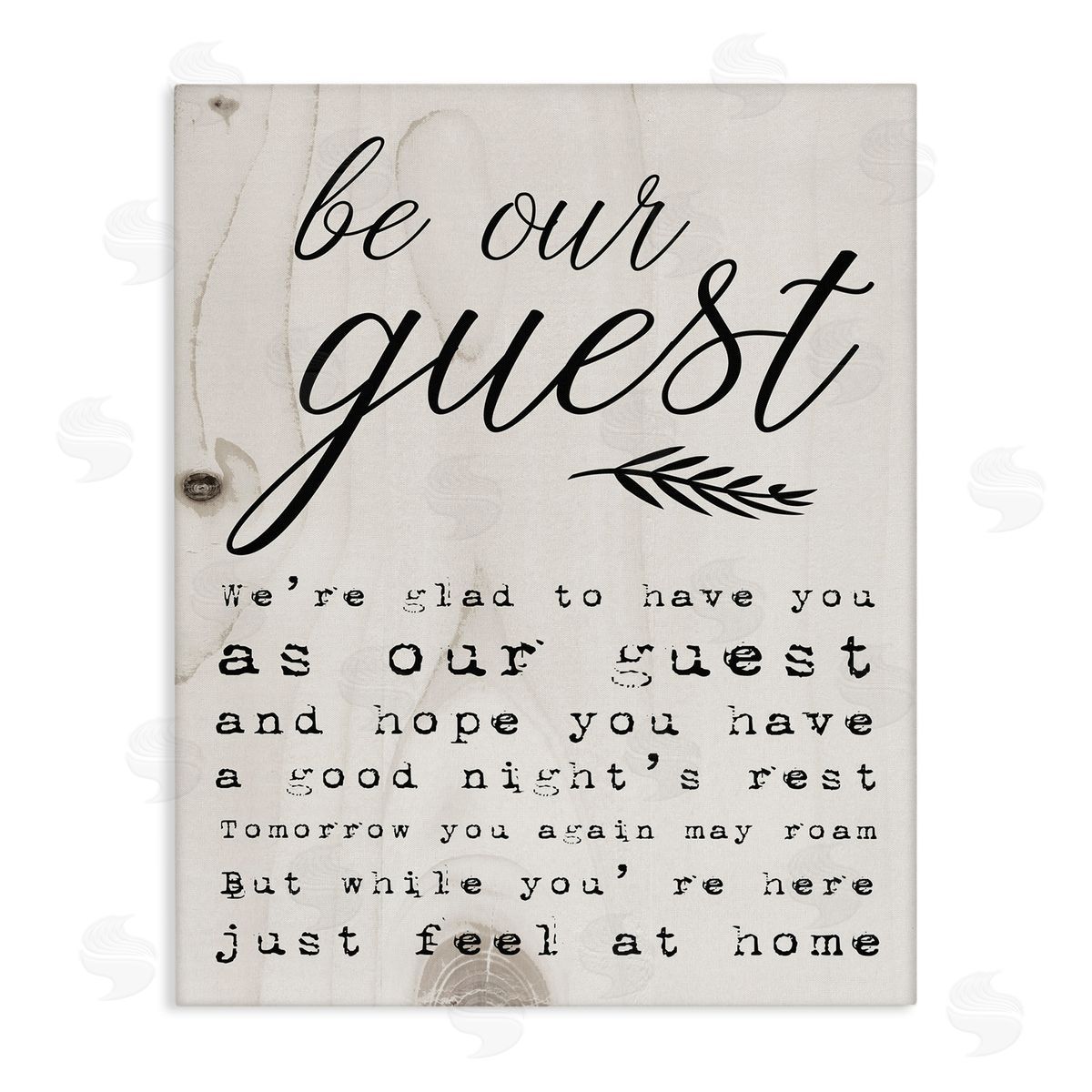 Be Our Guest Poem Cursive Canvas Wall Art, Home Decor by Stupell Studio