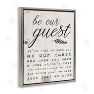 Stupell Studio | Be Our Guest Poem Cursive