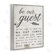 Stupell Studio | Be Our Guest Poem Cursive