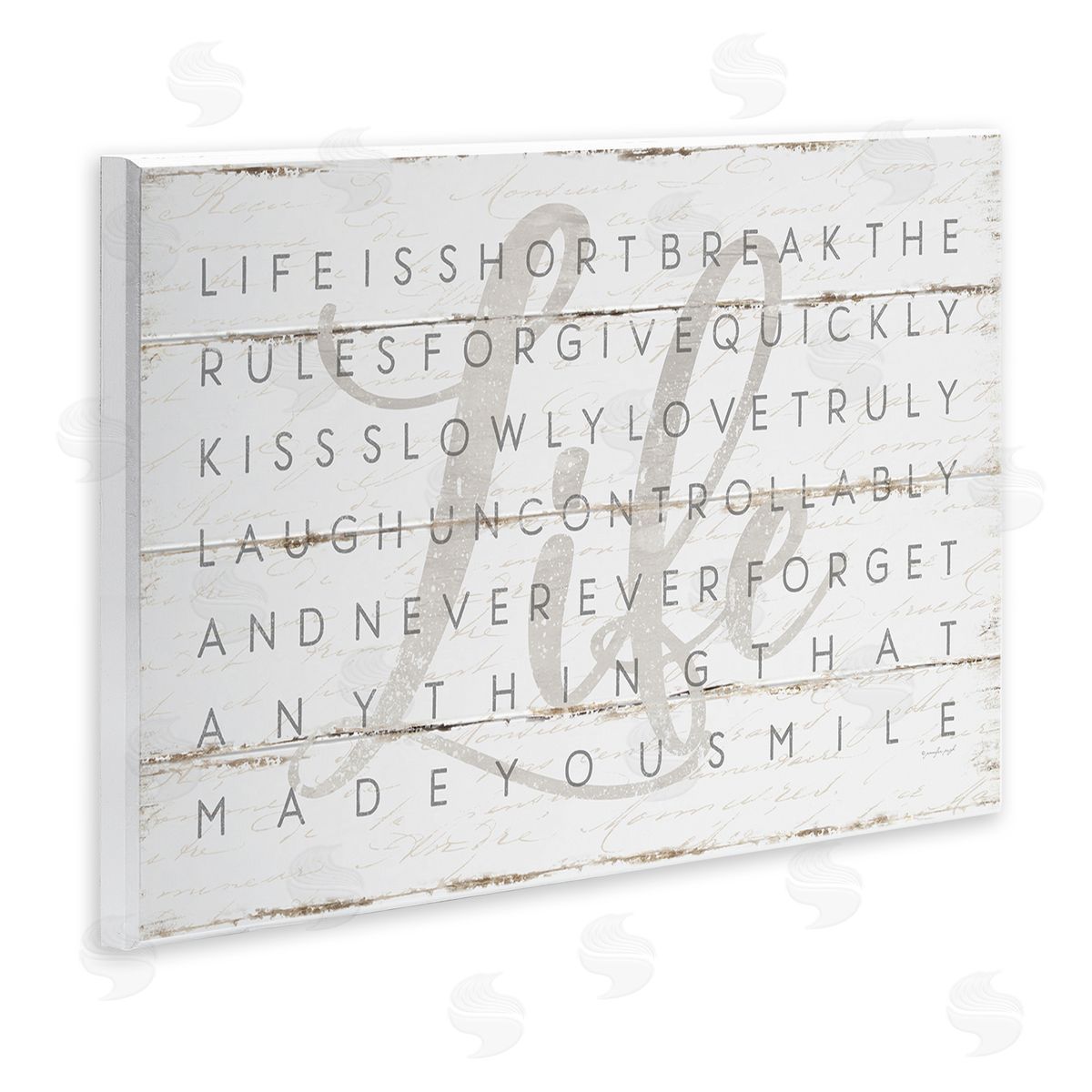Life Is Short Sentiment Wood Plaque Wall Art, Home Decor by Jennifer Pugh