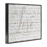 Jennifer Pugh | Love Is Patient Grey on White Planked Look