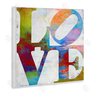 Jamie MacDowell | Love Rainbow Background Typography