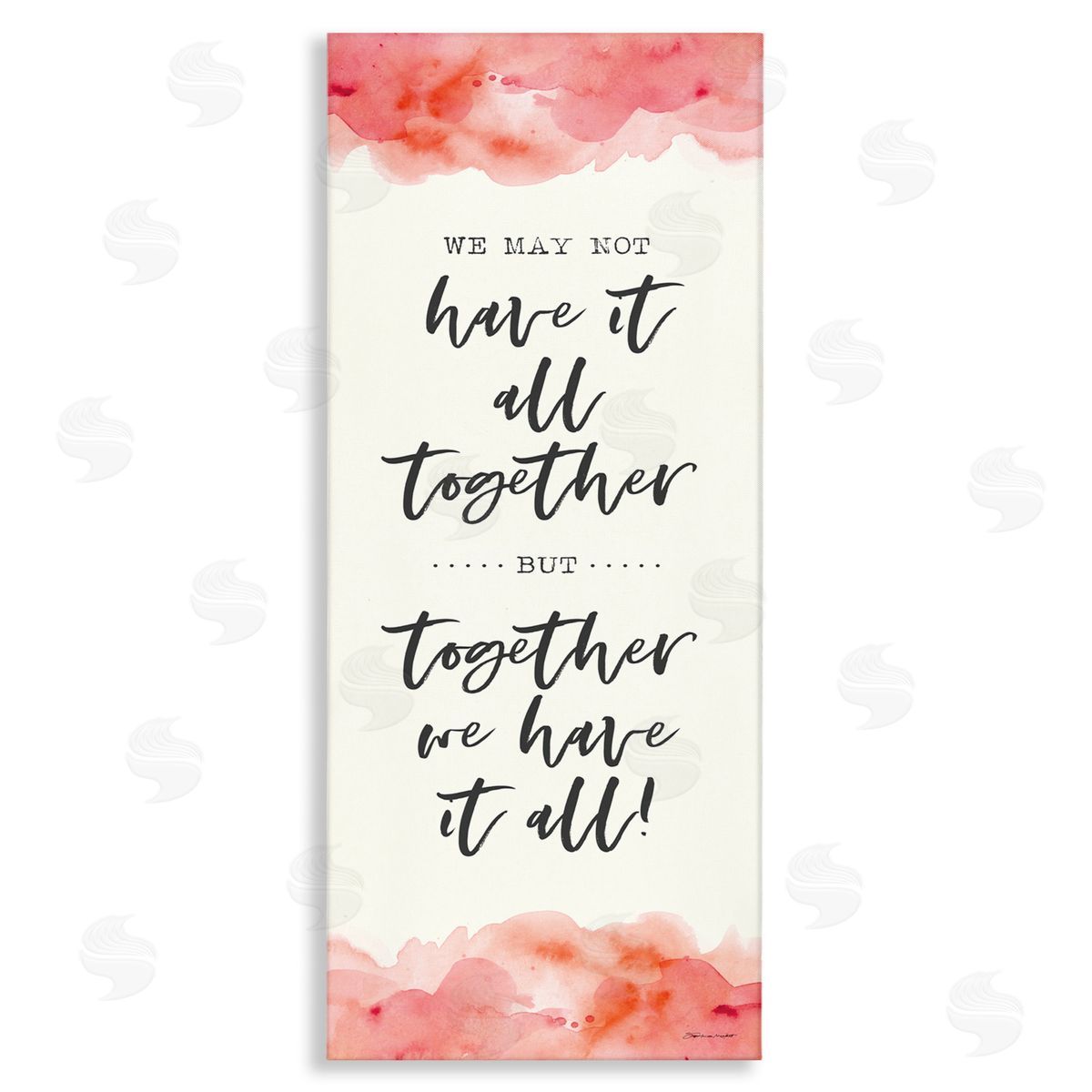 Romantic Phrase with Blush Watercolor Canvas Wall Art, Home Decor by Stephanie Workman Marrott