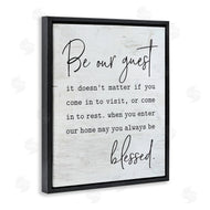 Lettered and Lined | Be Our Guest Family Welcome