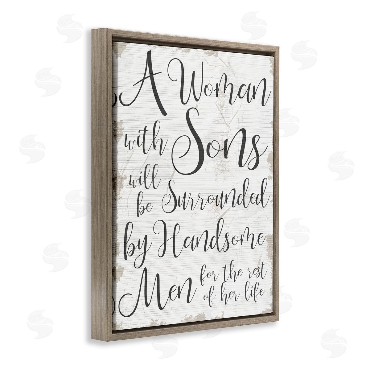 Handsome Sons Family Parenting Brown Floating Frame Canvas Wall Art, Home Decor by Stupell Studio