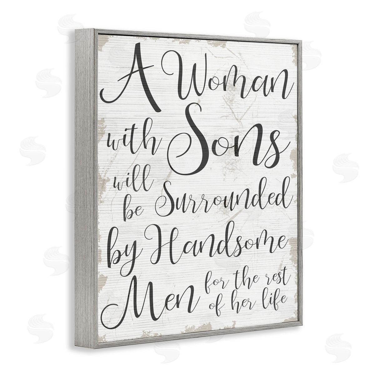 Handsome Sons Family Parenting Grey Frame Print Wall Art, Home Decor by Stupell Studio