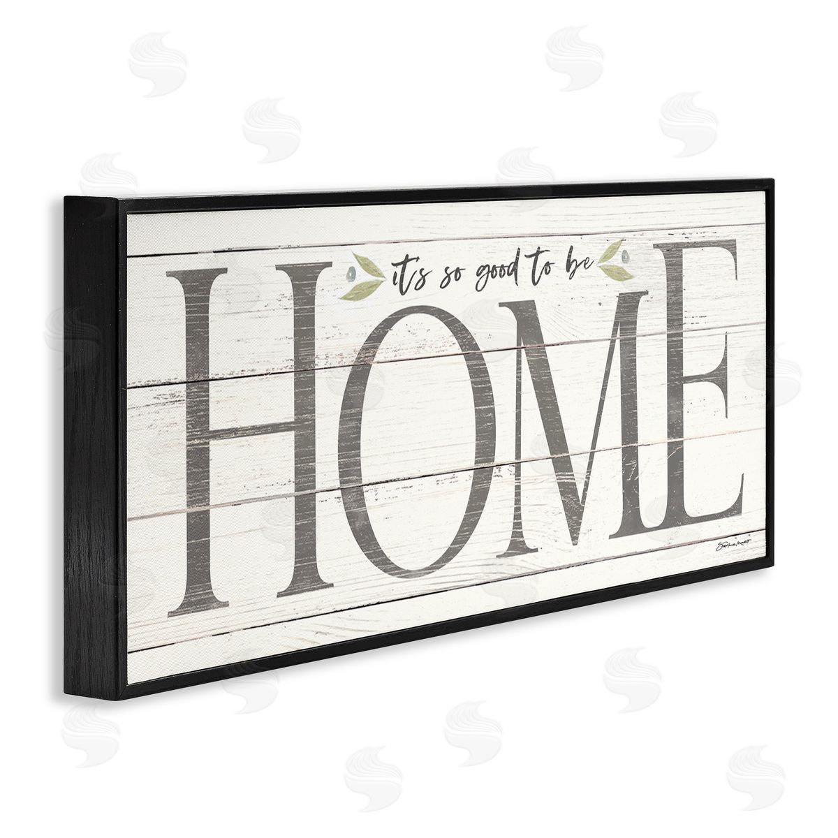 Good To Be Home Family Inspirational Black Frame Print Wall Art, Home Decor by Stephanie Workman Marrott