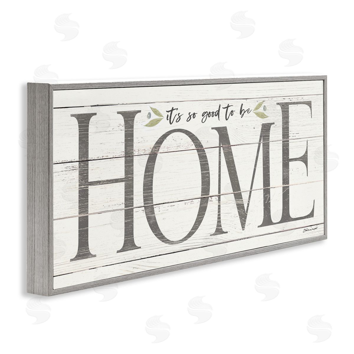 Good To Be Home Family Inspirational Grey Frame Print Wall Art, Home Decor by Stephanie Workman Marrott