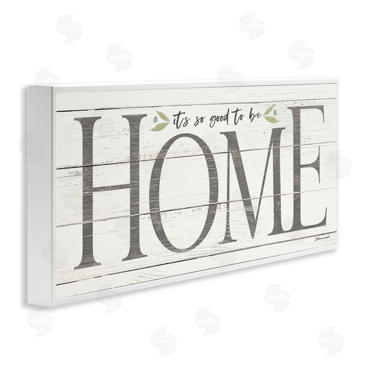 Good To Be Home Family Inspirational White Frame Print Wall Art, Home Decor by Stephanie Workman Marrott