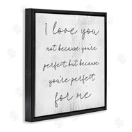 Stupell Studio | Love Not Perfect Inspirational Romance