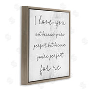 Stupell Studio | Love Not Perfect Inspirational Romance