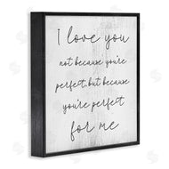 Stupell Studio | Love Not Perfect Inspirational Romance
