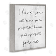 Stupell Studio | Love Not Perfect Inspirational Romance