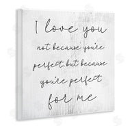 Stupell Studio | Love Not Perfect Inspirational Romance