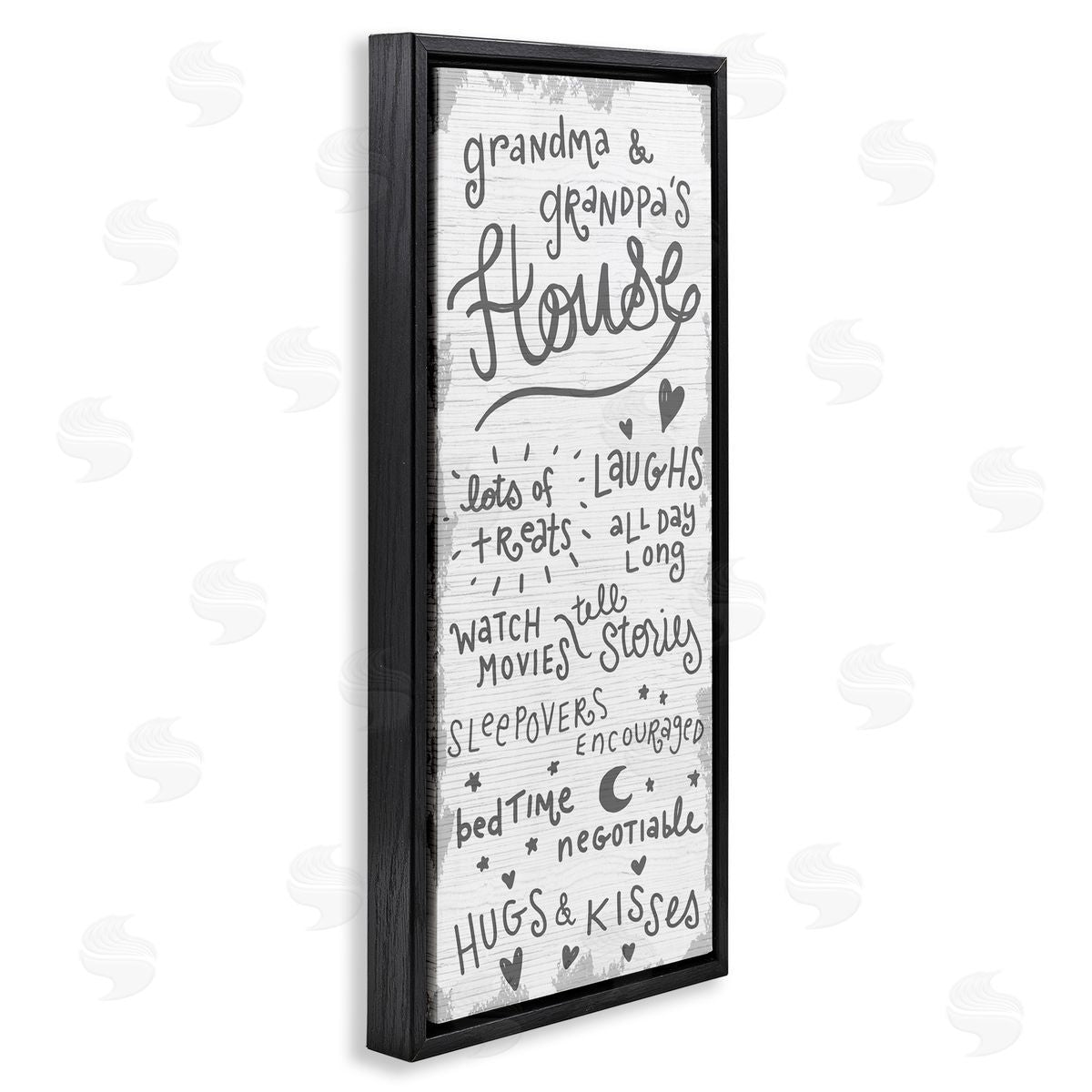 Grandparents House Fun Family Black Floating Frame Canvas Wall Art, Home Decor by Stupell Studio