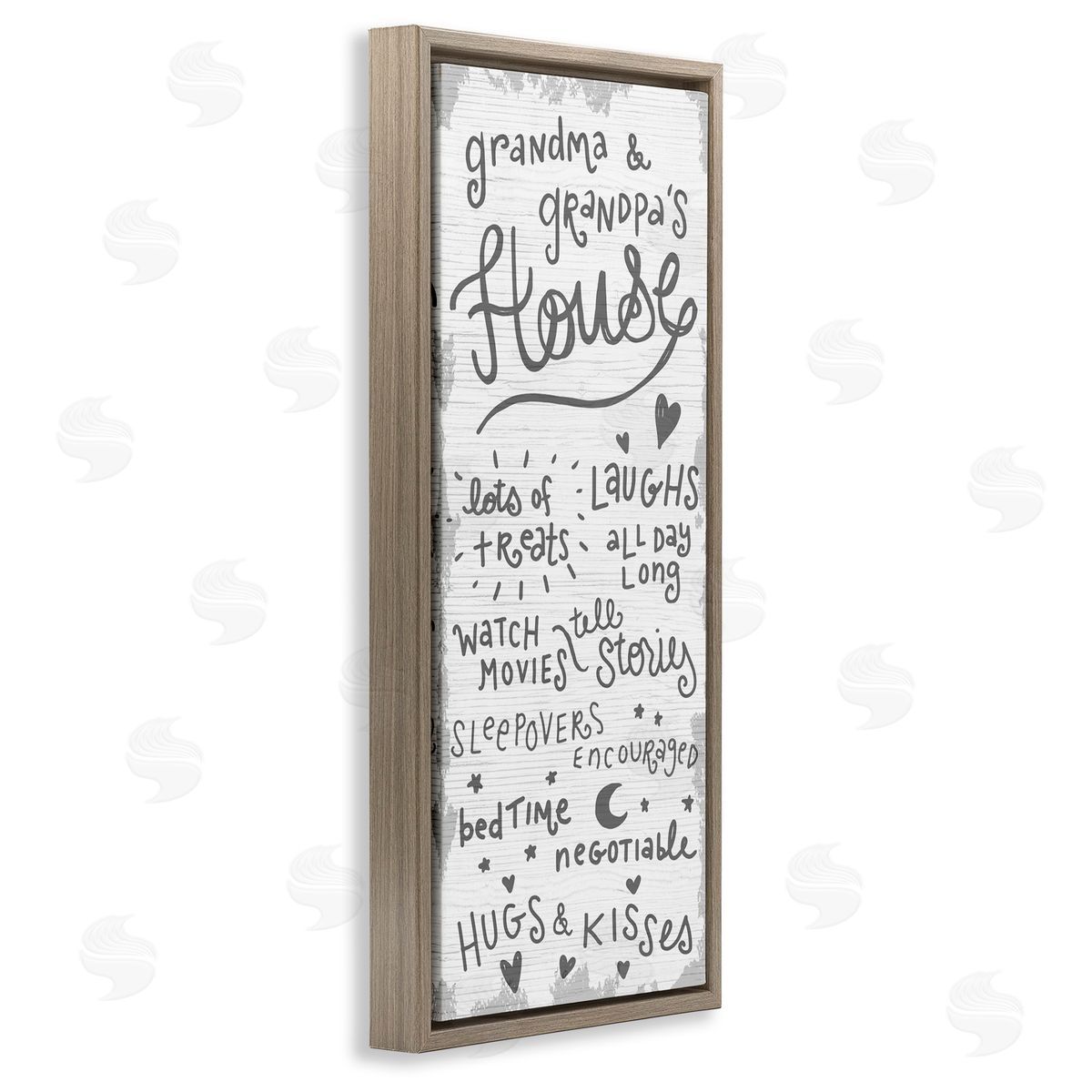 Grandparents House Fun Family Brown Floating Frame Canvas Wall Art, Home Decor by Stupell Studio