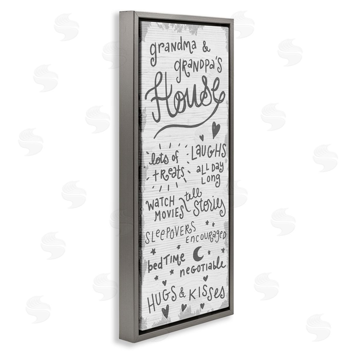 Grandparents House Fun Family Grey Floating Frame Canvas Wall Art, Home Decor by Stupell Studio