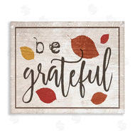 Stupell Studio | Be Grateful Fall Leaves Typography